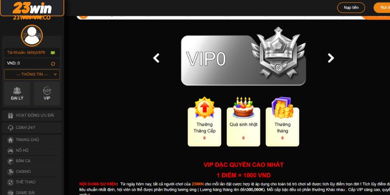 Đặc Quyền Hội Viên VIP 23Win – Ưu Đãi Khủng Lên Tới 28888K 3 dac quyen hoi vien vip 23win 2