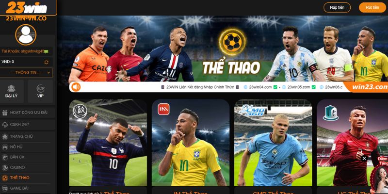Cược Thể Thao 23Win - Sàn Cá Độ Xanh Chín Uy Tín Số 1 3 the thao 23win 3